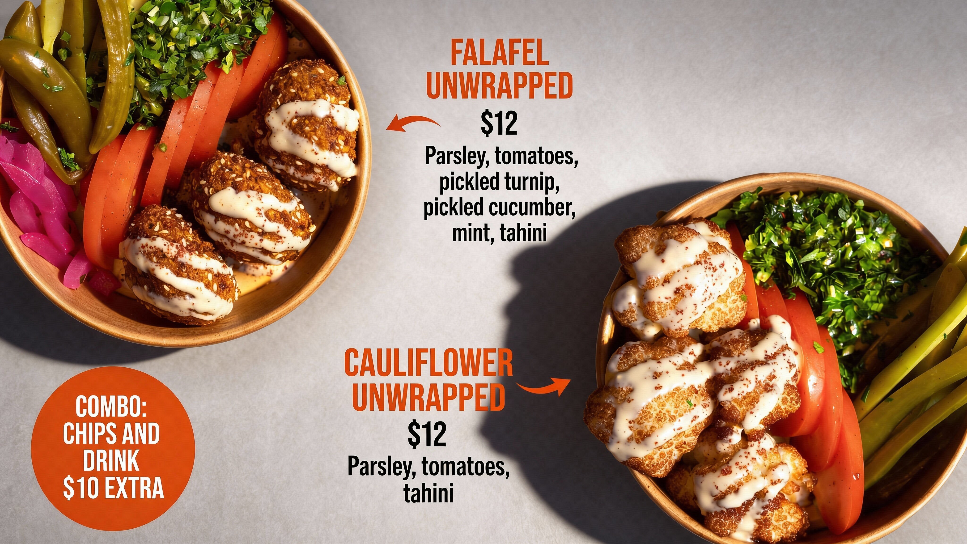 Jimmy's Shawarma digital menu slide